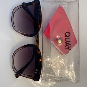 Quay women sunglasses brown with gold